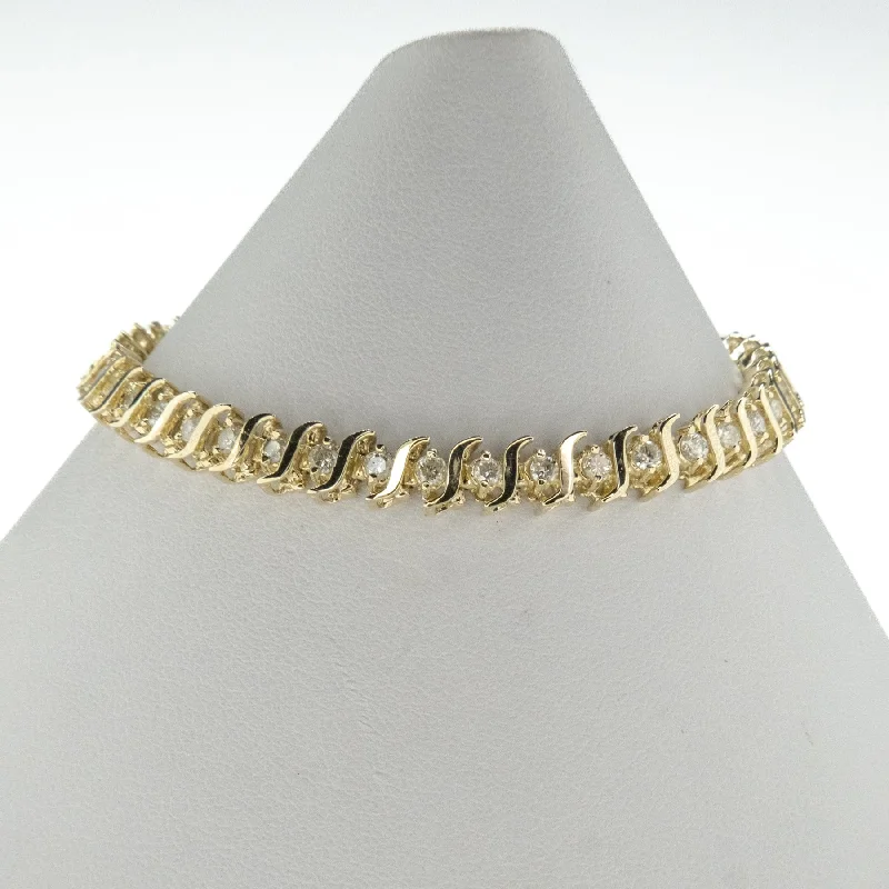 Vivid druzy bangles-2.00ctw Multi Diamond 7" Tennis Bracelet in 14K Yeallow Gold