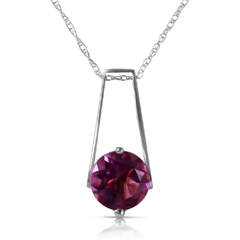 Flat twist necklaces-1.45 Carat 14K White Gold Vivacity Amethyst Necklace