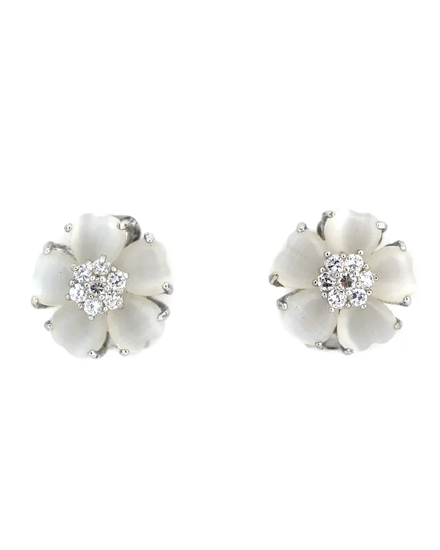 Aubrey Mother Of Pearl Flower Shape Earrings