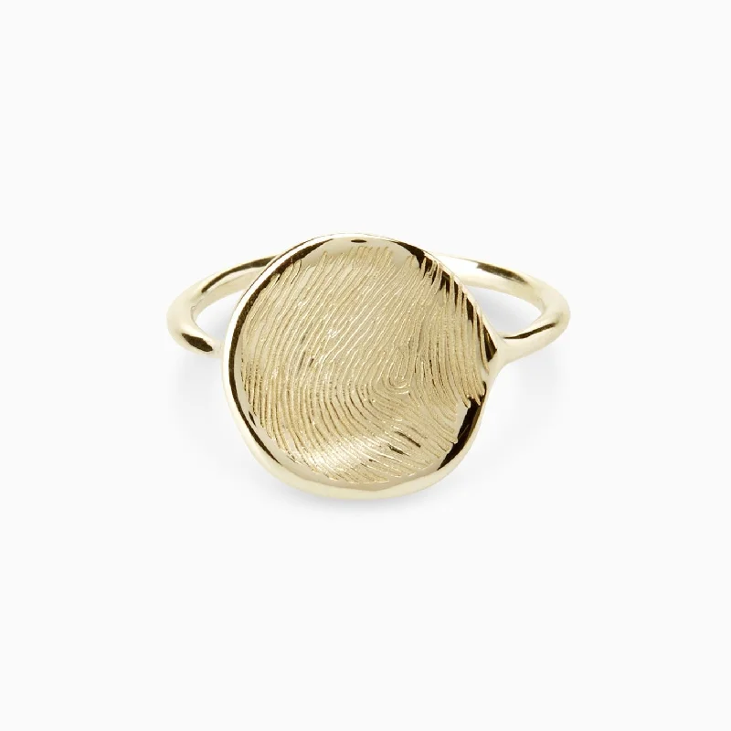 Wide gold rings-Custom Engraved Ring | Yellow Gold