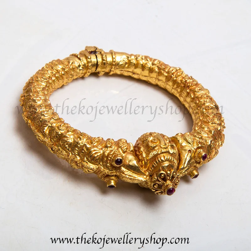 Braided silk bangles-The Silver Simha-Kada Bracelet (Size 2.2/2.4/2.6/2.8)