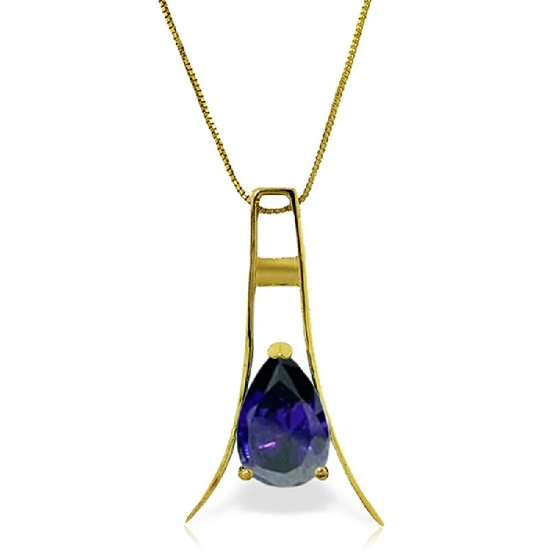 Stellar star necklaces-1.5 Carat 14K Gold Nourishment of Love Sapphire Necklace