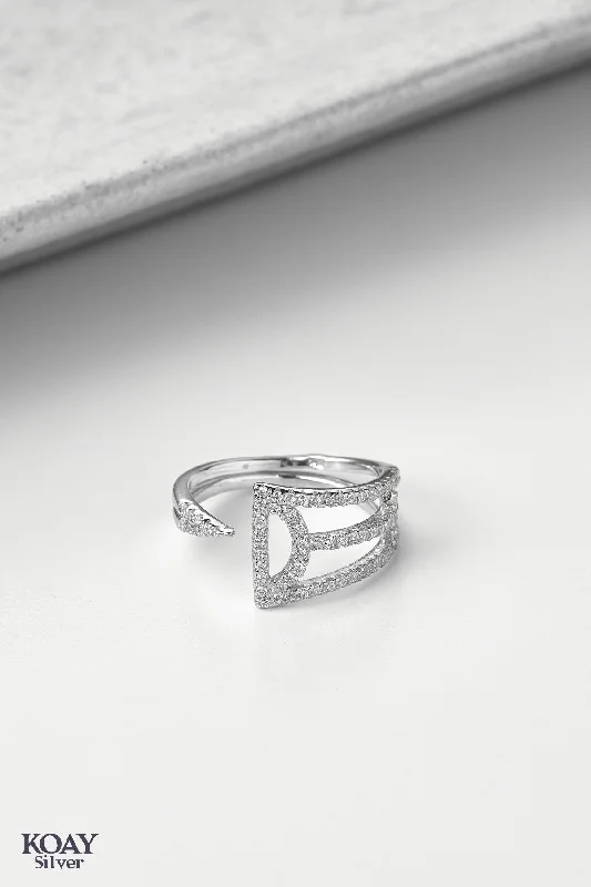 Etched monogram rings-Zircon Ring (27)