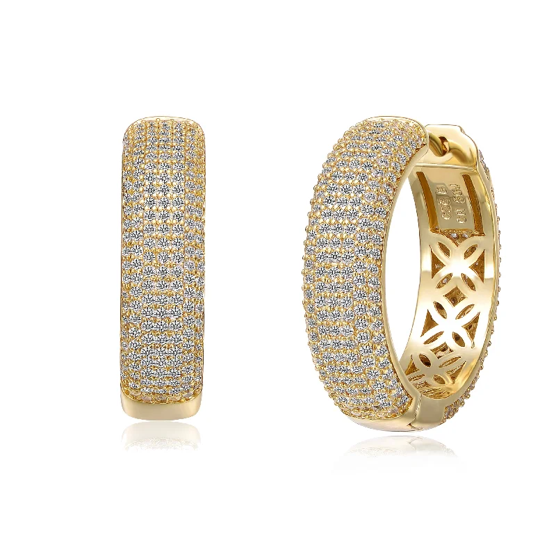 Cléo Chunky Pave Hoop Earrings