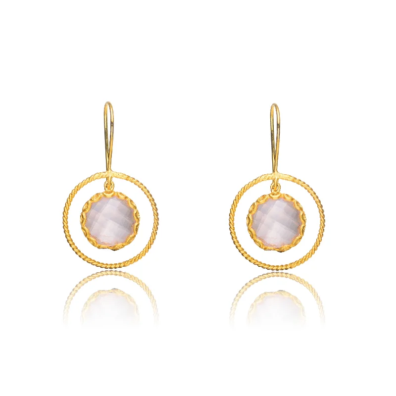 Jeanne Suspened Circle Earrings