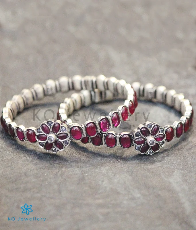 Gem strand bangles-The Param Silver Kemp Bracelet(Oxidised/Size 2.2/2.8)