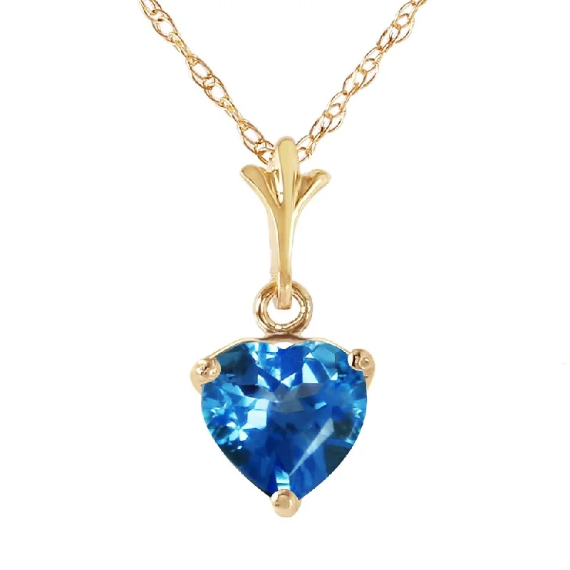 Stretch cord necklaces-1.15 Carat 14K Gold Paradox Blue Topaz Necklace