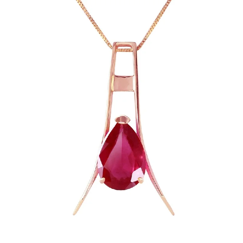 Trio birthstone necklaces-14K Rose Gold Ruby Necklace Class