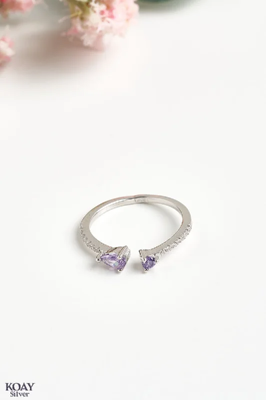 Tiny star rings-Zircon Ring (039-Purple)