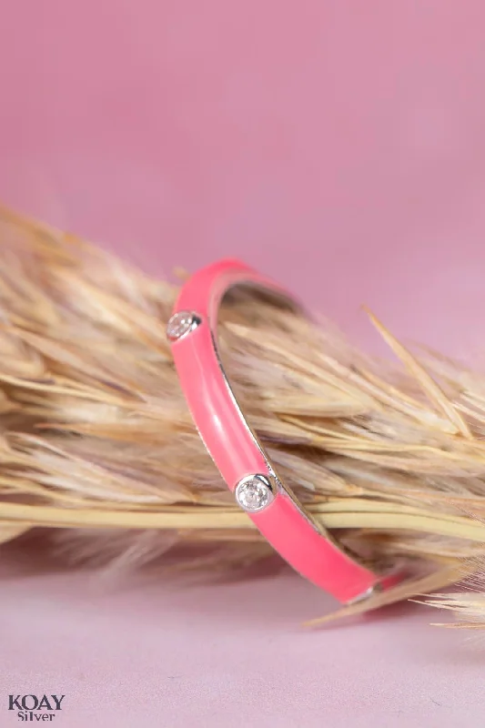 Tight clasp rings-Zircon Ring (063-Pink)