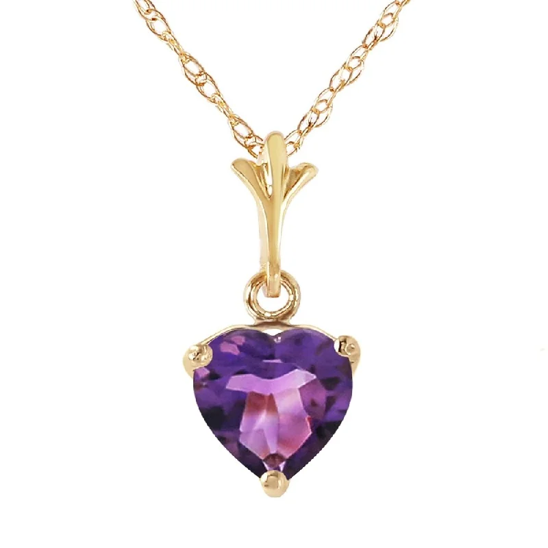 Polished bead necklaces-1.15 Carat 14K Gold It's A Date Amethyst Necklace