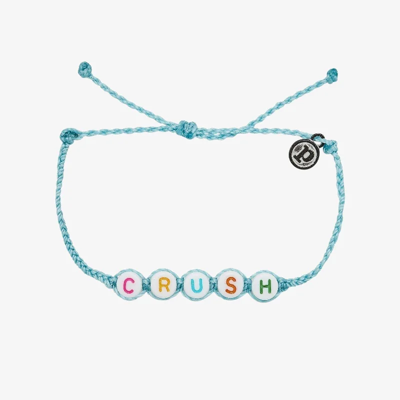 Glossy enamel bangles-Crush Word Bracelet