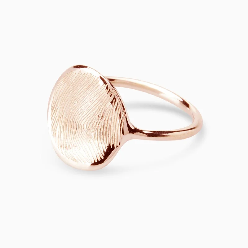 Pink gold rings-Custom Engraved Ring | Rose Gold