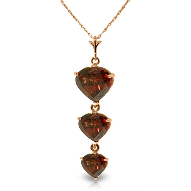 Heavy gem necklaces-14K Rose Gold Garnet Limited Edition Necklace