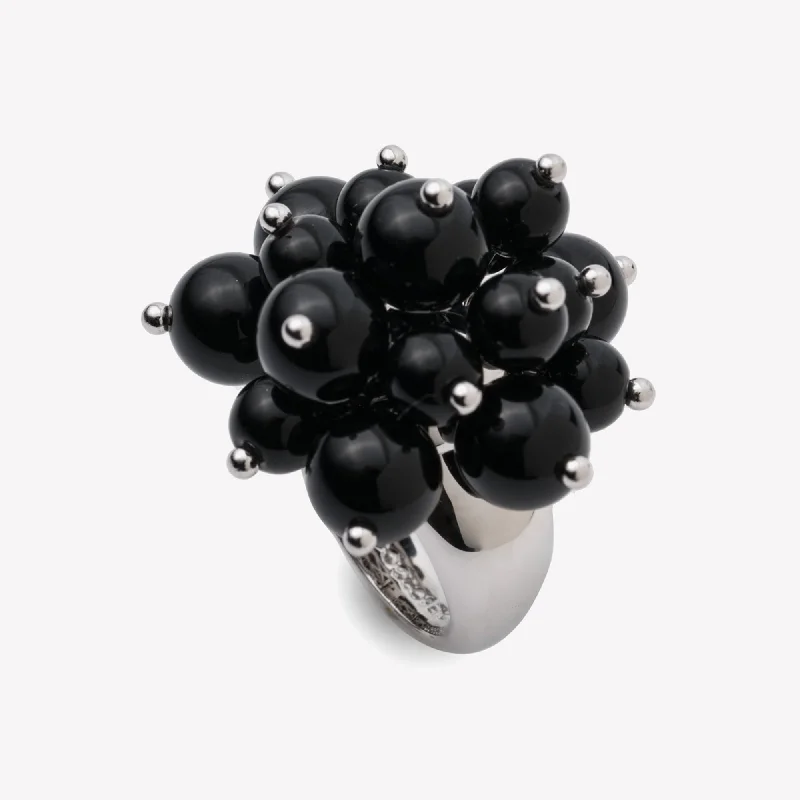 Matte band rings-BEADED SPHERE RING