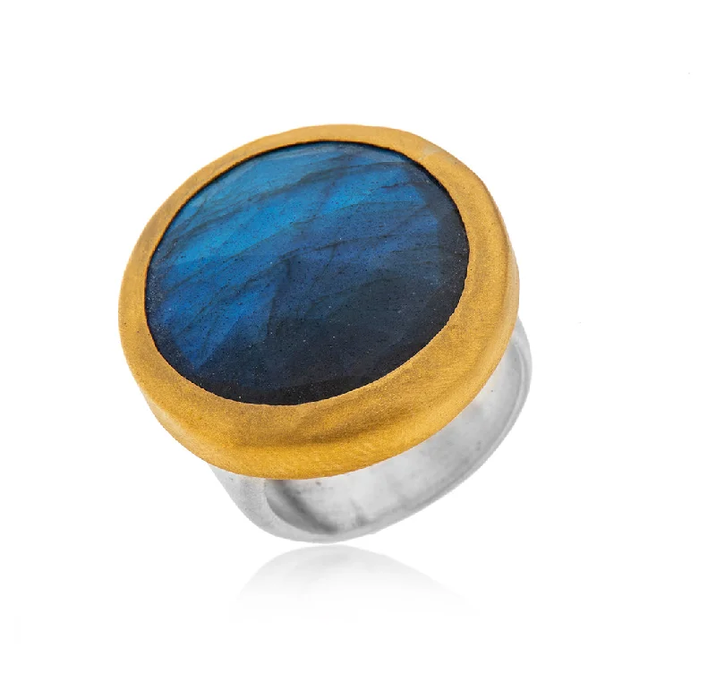 Polished bead rings-Nava Zahavi Laba Ring