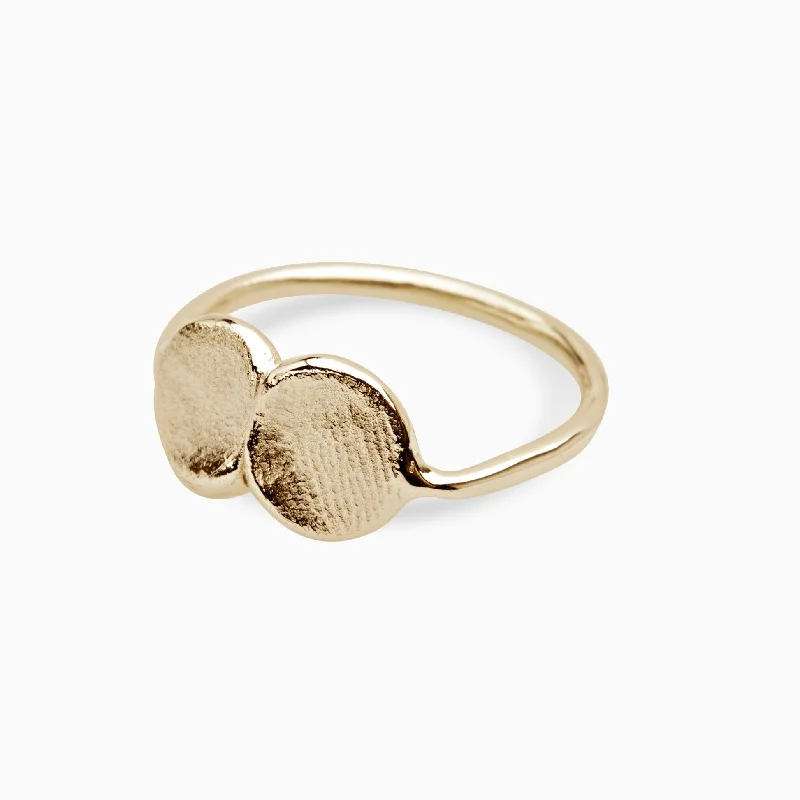 Stellar gem rings-Double Impression Ring | Yellow Gold