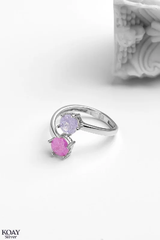 Daisy rings-Zircon Ring (068-Circle)