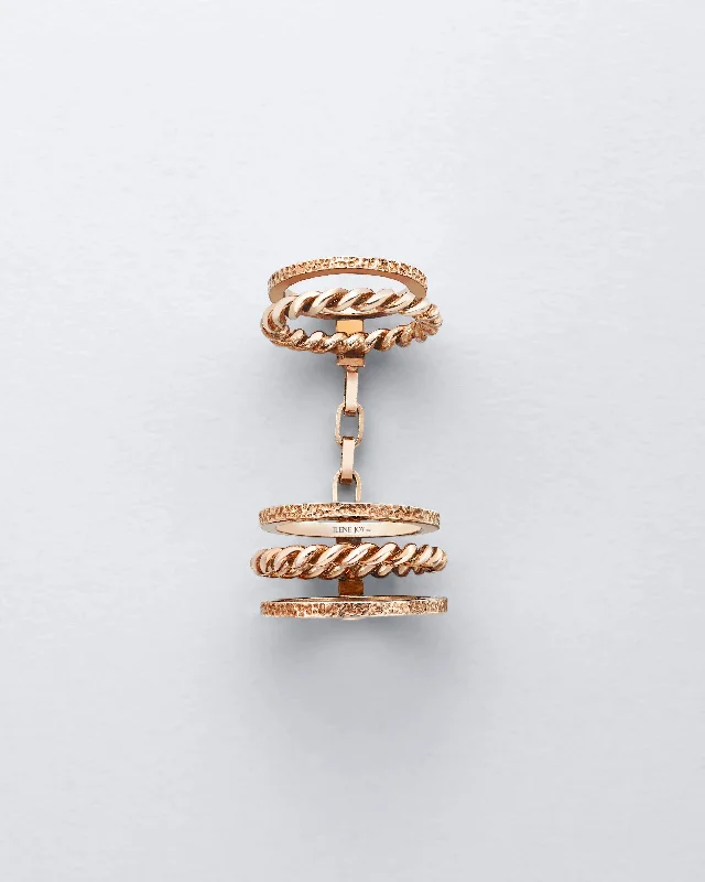 Pinch band rings-Knuckler Braided Ring