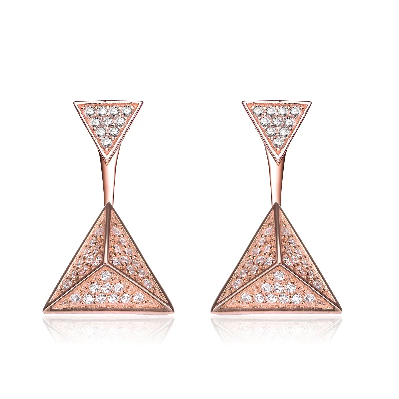 Elise Multiple Triangle Jacket Earrings