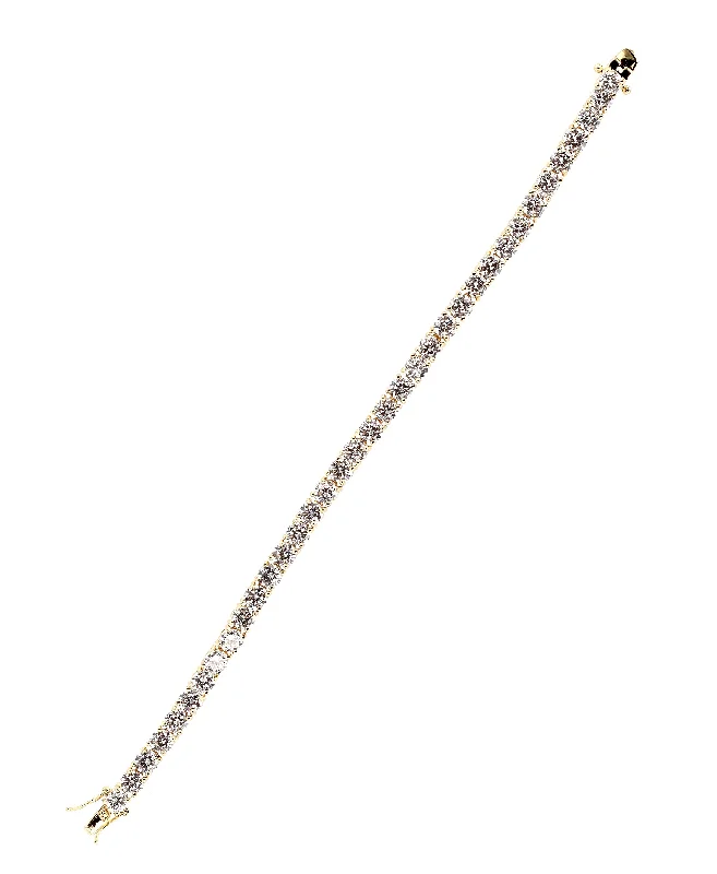 New moon bangles-Men's Tennis Bracelet w/ 5mm Cubic Zirconia