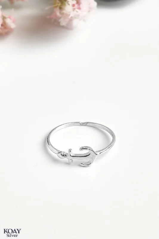 Retro style rings-Tiny Anchor Ring