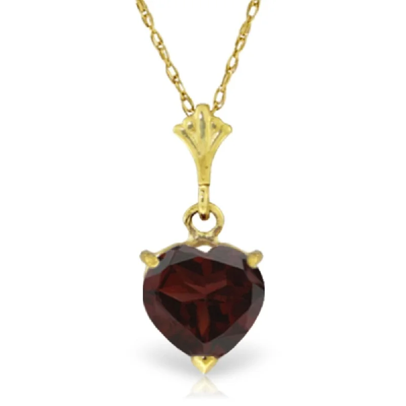 Silk cord necklaces-1.15 Carat 14K Gold Heritage Garnet Necklace