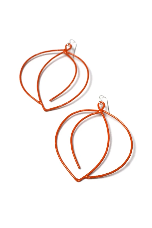 Tete Statement Earrings in Burnt Orange