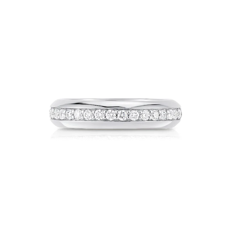 Glossy band rings-Diamond Bubble Eternity Ring