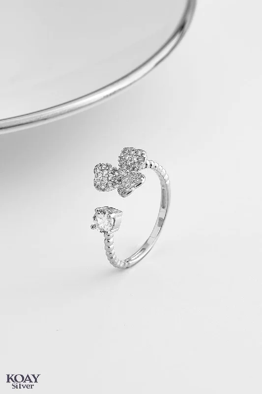 Tide shape rings-Zircon Ring (050)