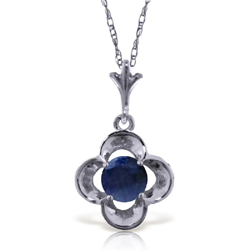 Wide weave necklaces-0.55 Carat 14K White Gold Our Stars Sapphire Necklace