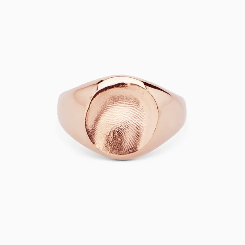 Small star rings-Impression Signet Ring | Rose Gold