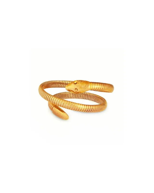 Reed braid bangles-Serpente Wrist Wrap Cuff