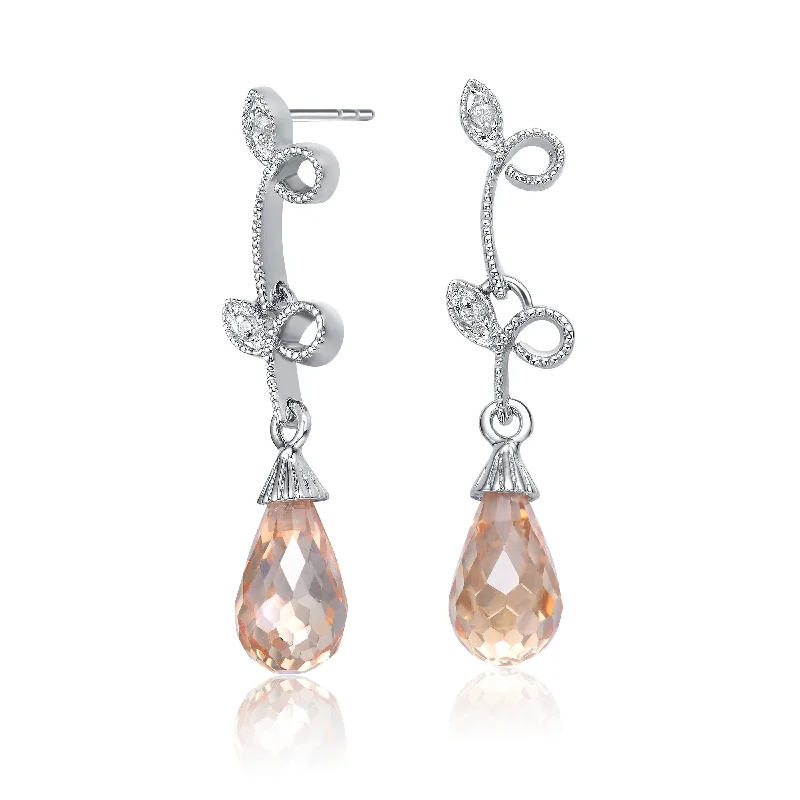 Lierre Teardrop Champagne Earrings