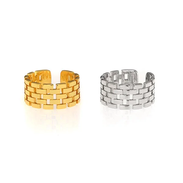 Glossy band rings-Brick Ring