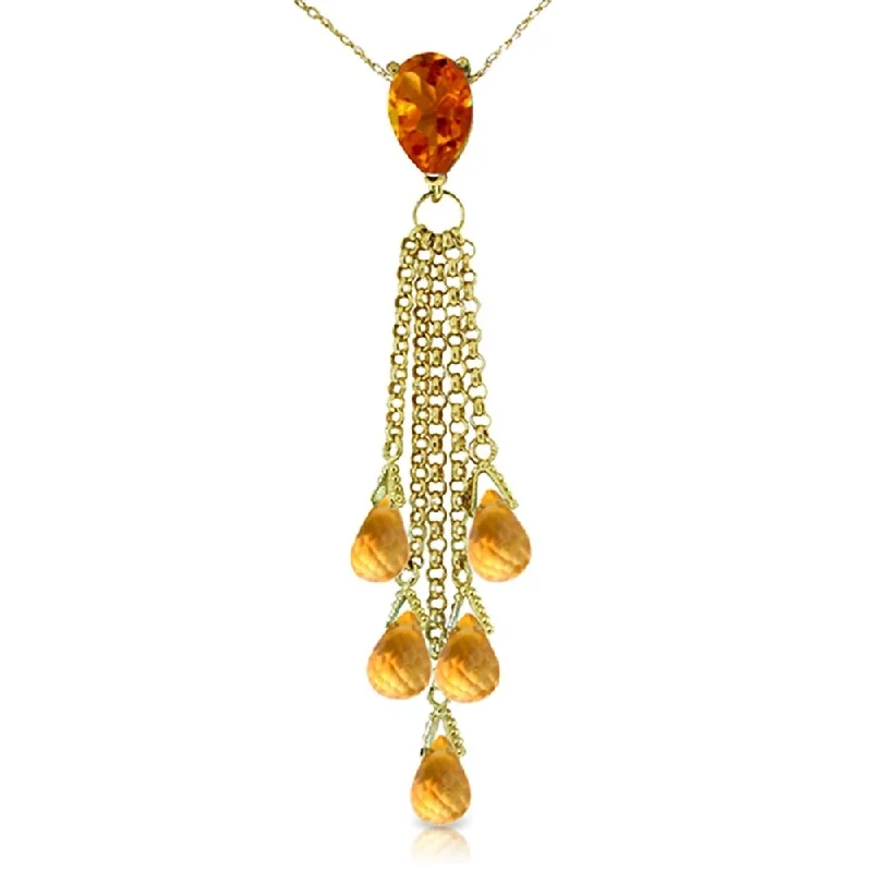 Fine thread necklaces-7.5 Carat 14K Gold Tender Feelings Citrine Necklace