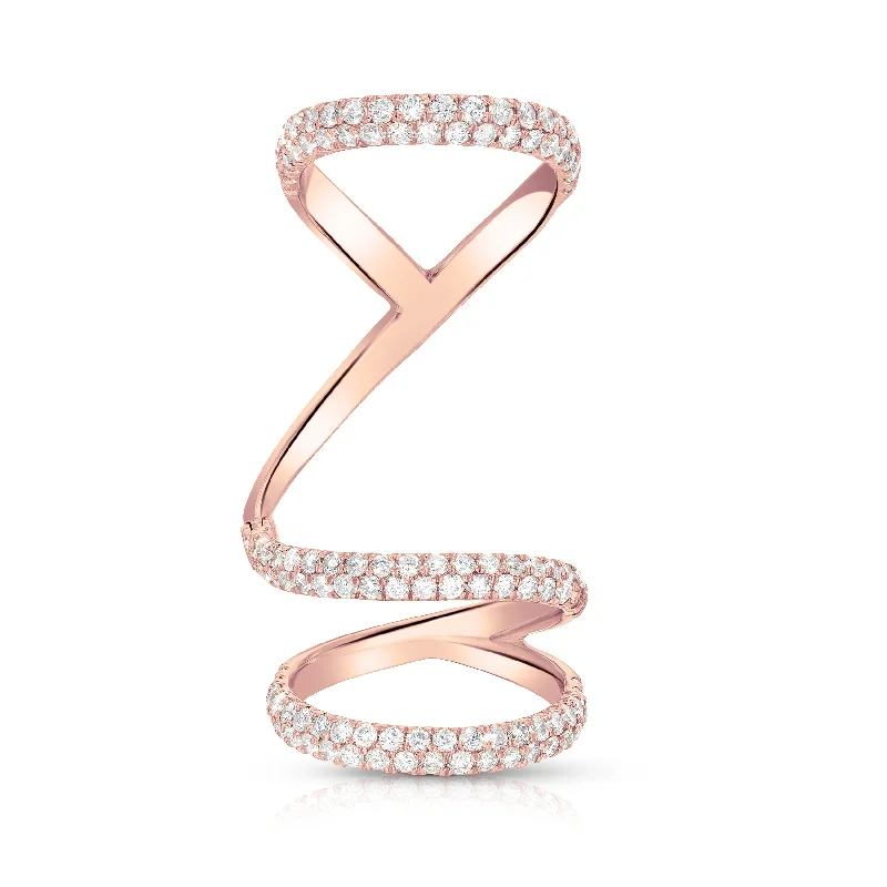 Glossy eternity rings-Dome Arabesque Ring