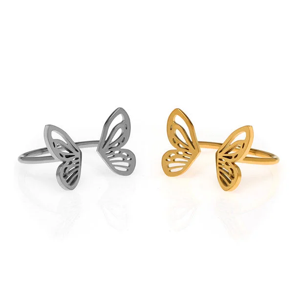 Coiled cord rings-Butterfly Kisses Ring