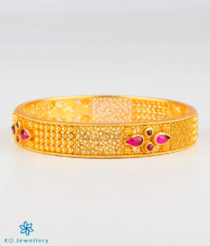 Pure link bangles-The Manya Silver Bangle (Red/Size 2.2/2.4/2.6/2.8))