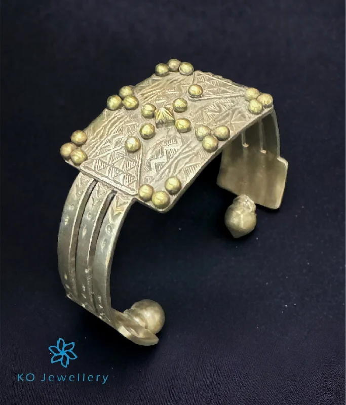 Warm clay bangles-The Kavach Silver Open Bracelet