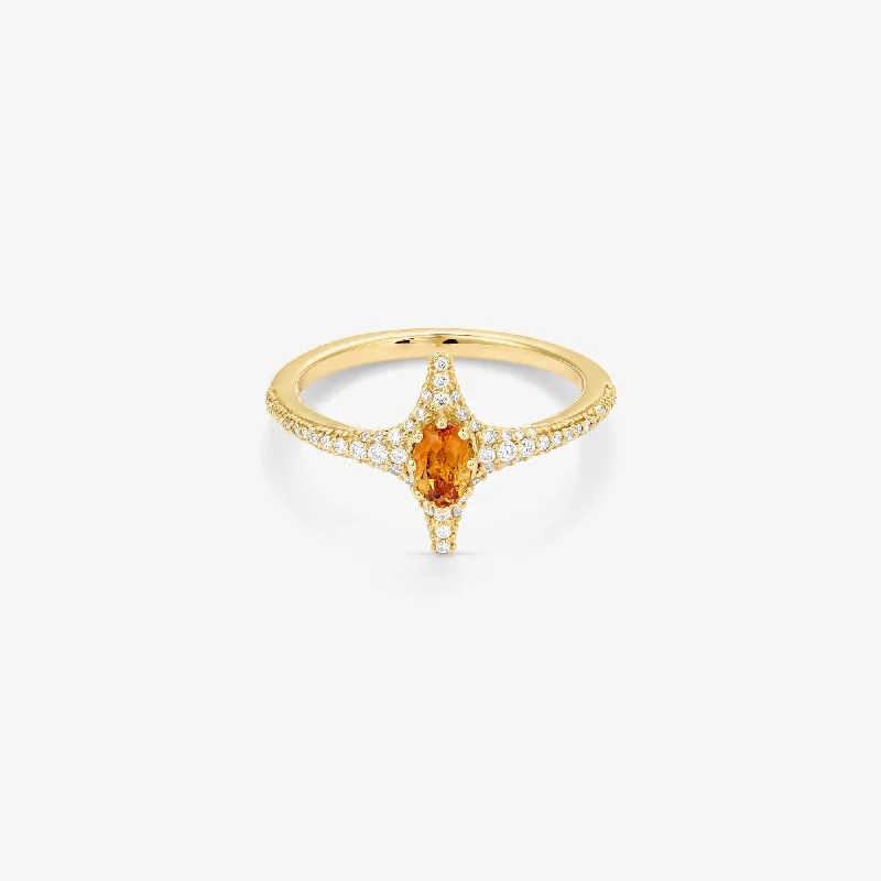 Vintage vow rings-Selene Citrine Ring