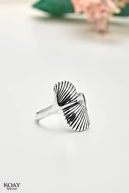 Tide design rings-Double Shell Ring