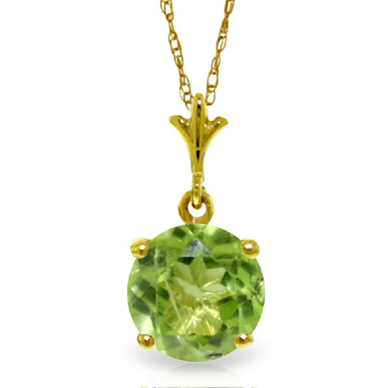 Fox charm necklaces-1.15 Carat 14K Gold Fits of Passion Peridot Necklace