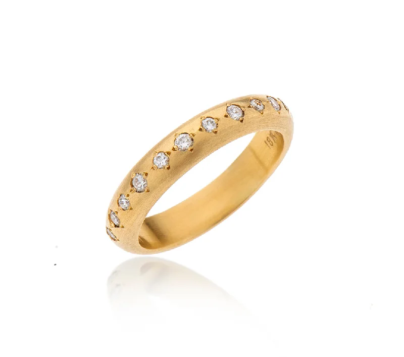 Tiny heart rings-Nava Zahavi Yellow Gold Diamonds Handmade Ring