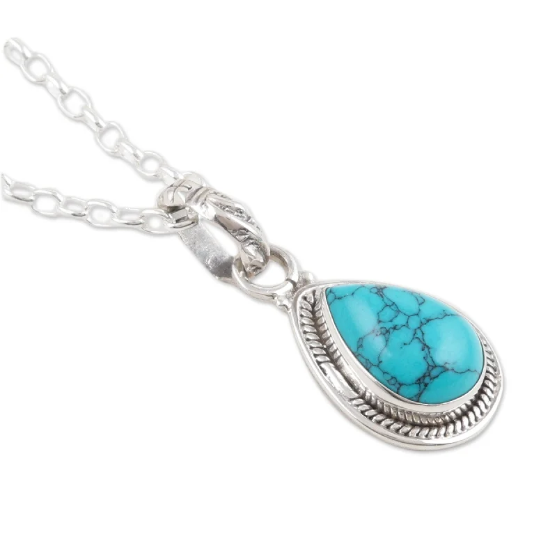 Ethnic weave necklaces-Novica Handmade Cool Halo Effect Sterling Silver Pendant Necklace