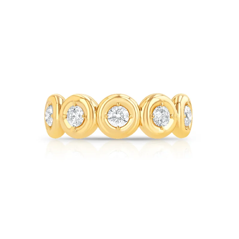 Light filigree rings-Mini Orb Eternity Band