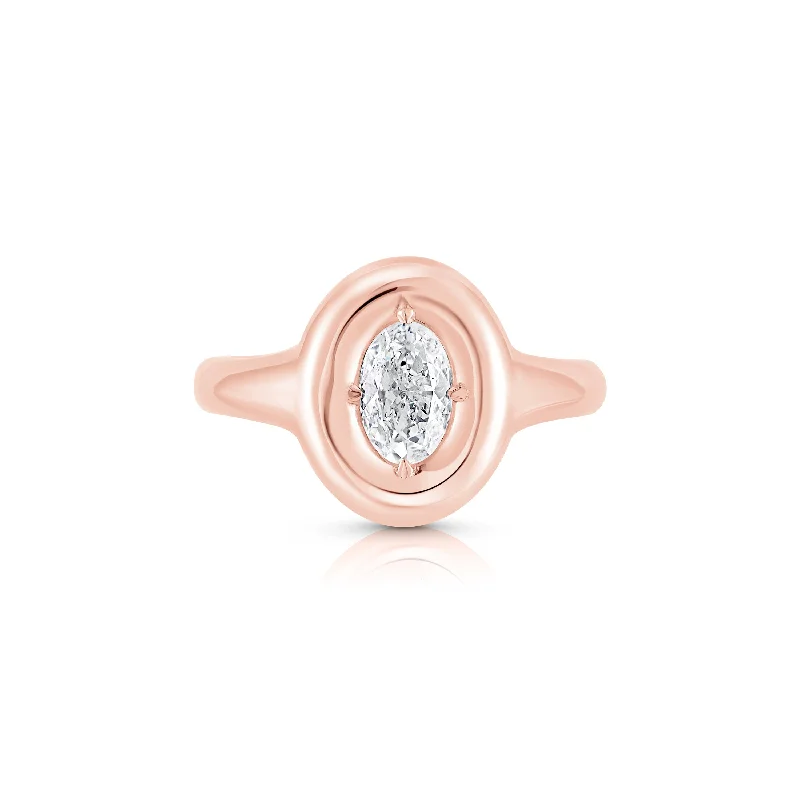 Tiny stack rings-Ovalis Pinky Ring