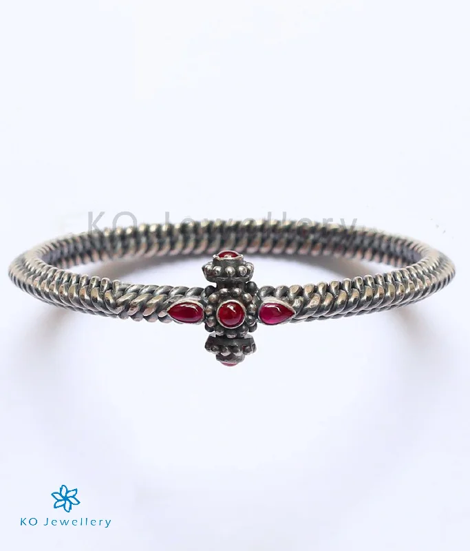 Warm wood bangles-The Classic Golusu Antique Silver Openable Bracelet (Oxidised/Size/2.4/2.8)