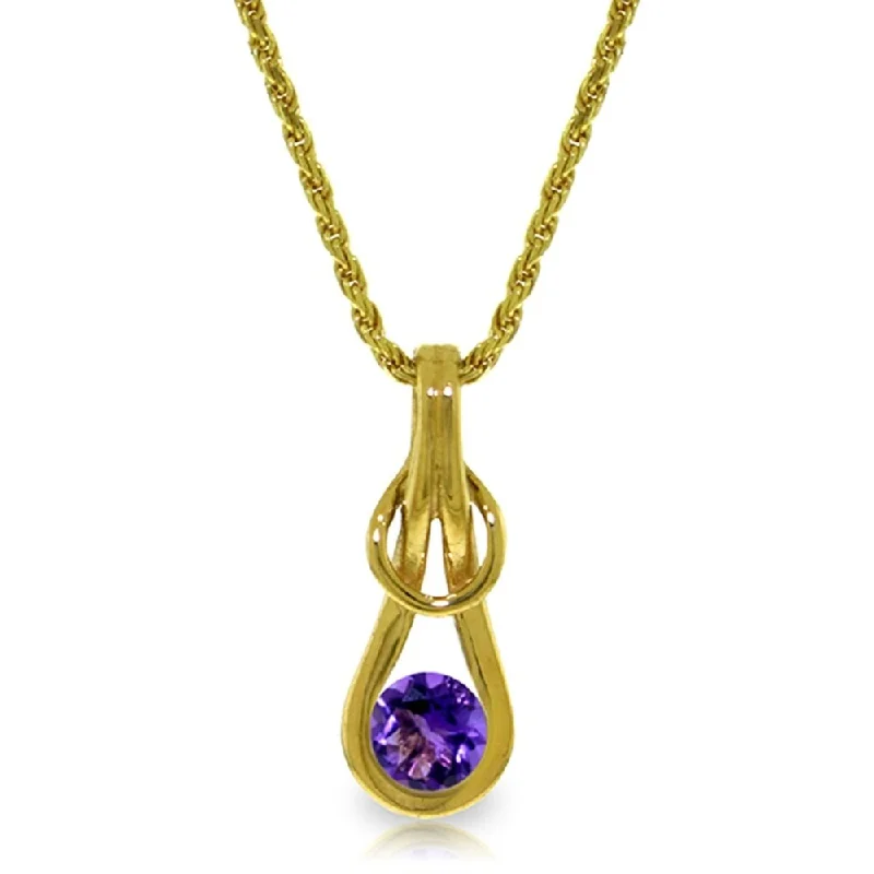 Secure clasp necklaces-0.65 Carat 14K Solid Gold No Tears Tonight Amethyst Necklace