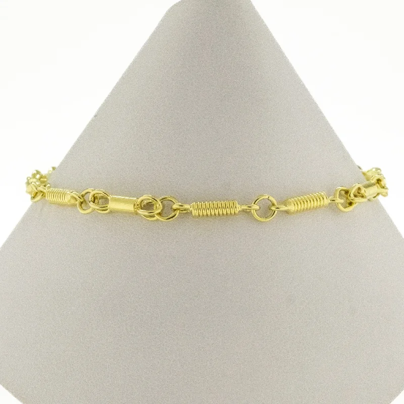 Tiered link bangles-Fancy Fashion Link Bracelet 8" in 18K Yellow Gold